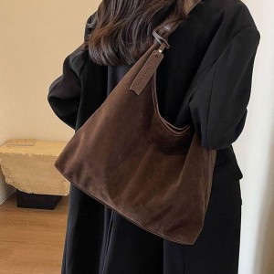 스웨이드 호보 숄더백